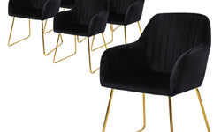 Set van 6 eetkamerstoelen Mili velvet