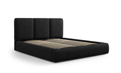 Bedframe Nicolas chenille met opbergruimte en hoofdbord 140 x 200 cm