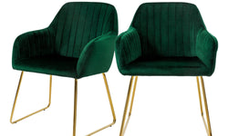 Set van 2 eetkamerstoelen Mili velvet