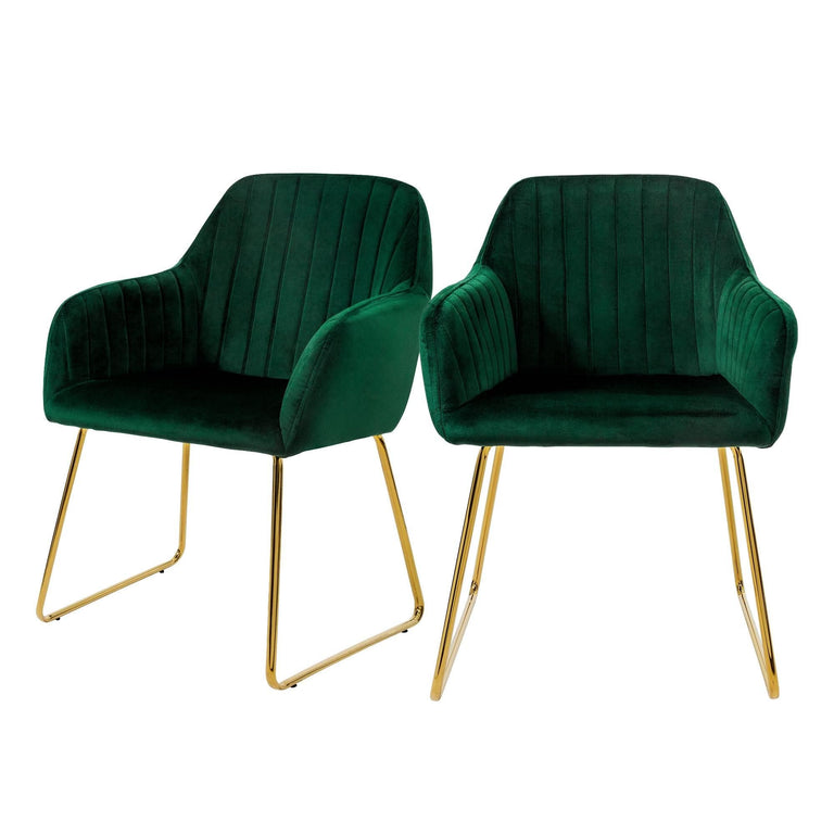 Set van 2 eetkamerstoelen Mili velvet