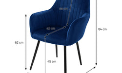 Set van 2 eetkamerstoelen Layla velvet