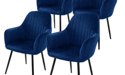 Set van 4 eetkamerstoelen Layla velvet