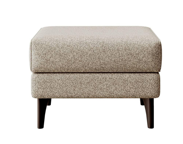 Fauteuil met hocker Casara bouclé