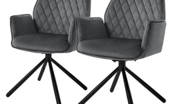 Set van 2 eetkamerstoelen Hale velvet