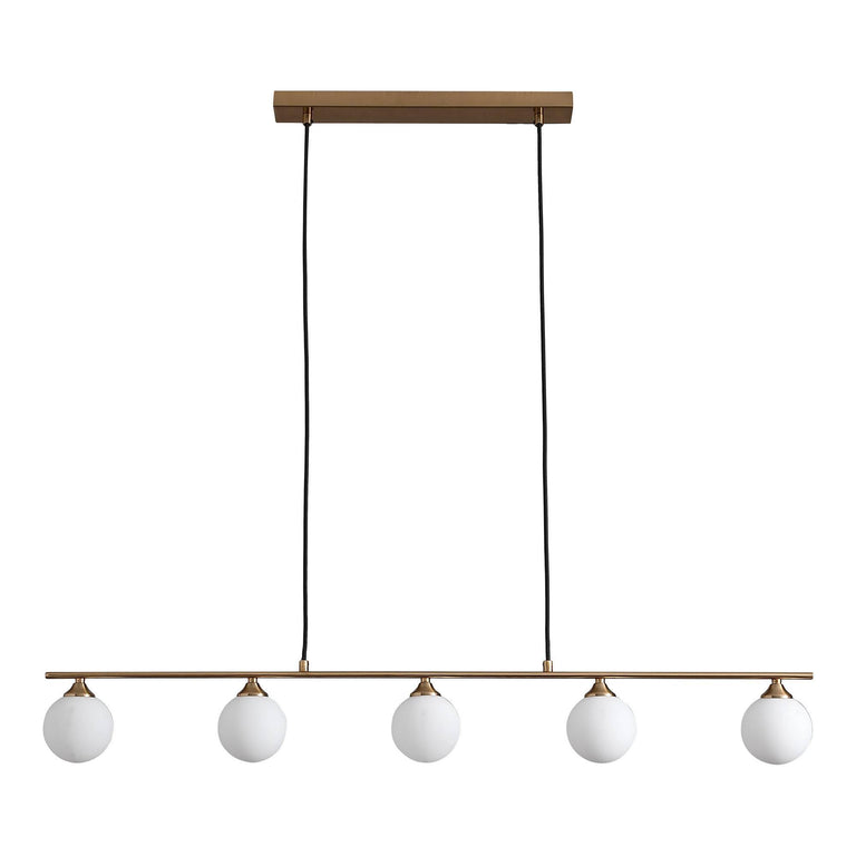 Hanglamp eettafel Halifax goud 5-lichts