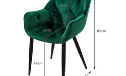 Set van 8 eetkamerstoelen Saga velvet