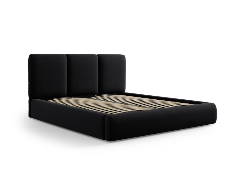 Bedframe Nicolas velvet met opbergruimte en hoofdbord 180 x 200 cm