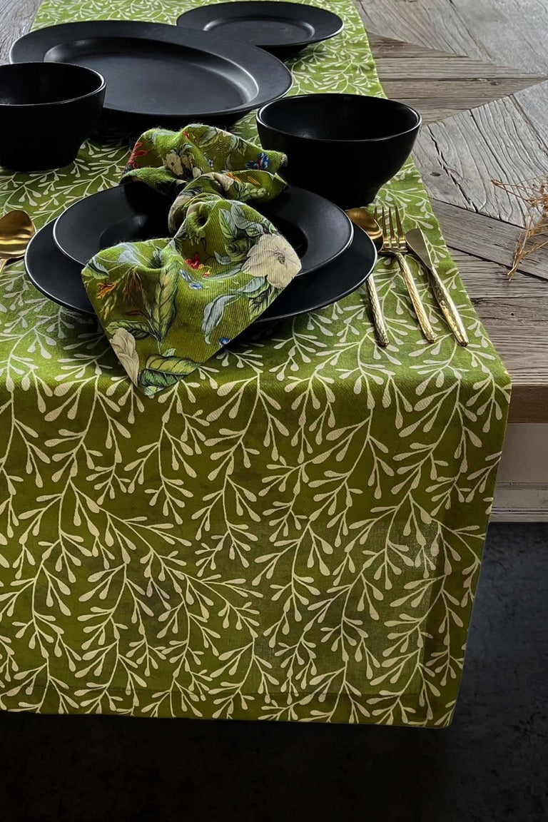 hermia-tafelloper bliss-groen--polyester-keukentextiel-koken & tafelen2