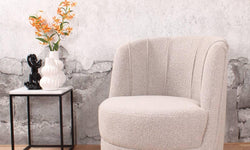 Draaifauteuil Fenna bouclé