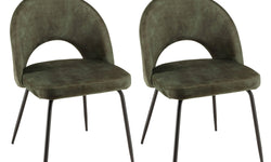 Set van 2 eetkamerstoelen Augustin velvet