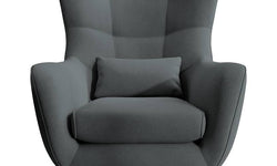 Fauteuil met hocker Verdiro velvet