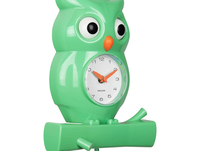 Wandklok Owl met pendulum