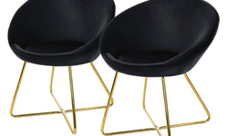 Set van 2 eetkamerstoelen Clair velvet