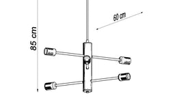 Hanglamp Maddie 6-lichts