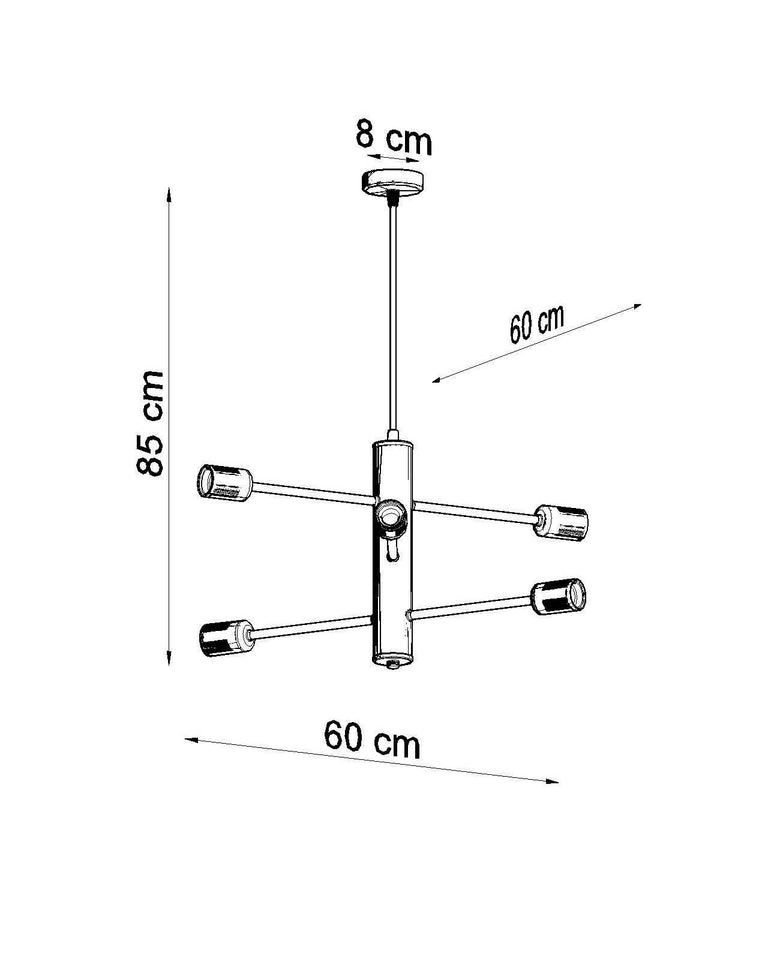 Hanglamp Maddie 6-lichts