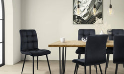 Set van 4 eetkamerstoelen Miki velvet