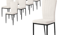 Set van 8 eetkamerstoelen Garcia velvet