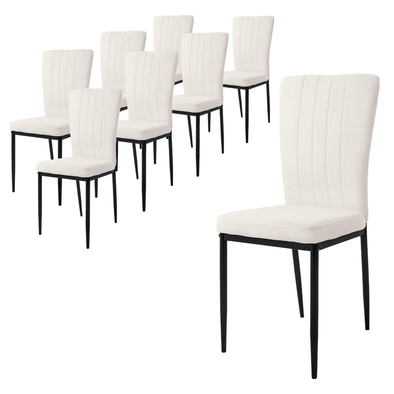 Set van 8 eetkamerstoelen Garcia velvet