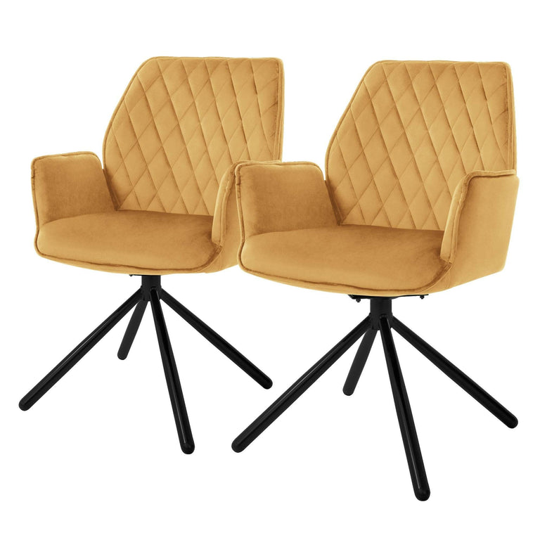 Set van 2 eetkamerstoelen Hale velvet