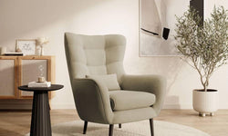 Fauteuil met hocker Verdiro velvet