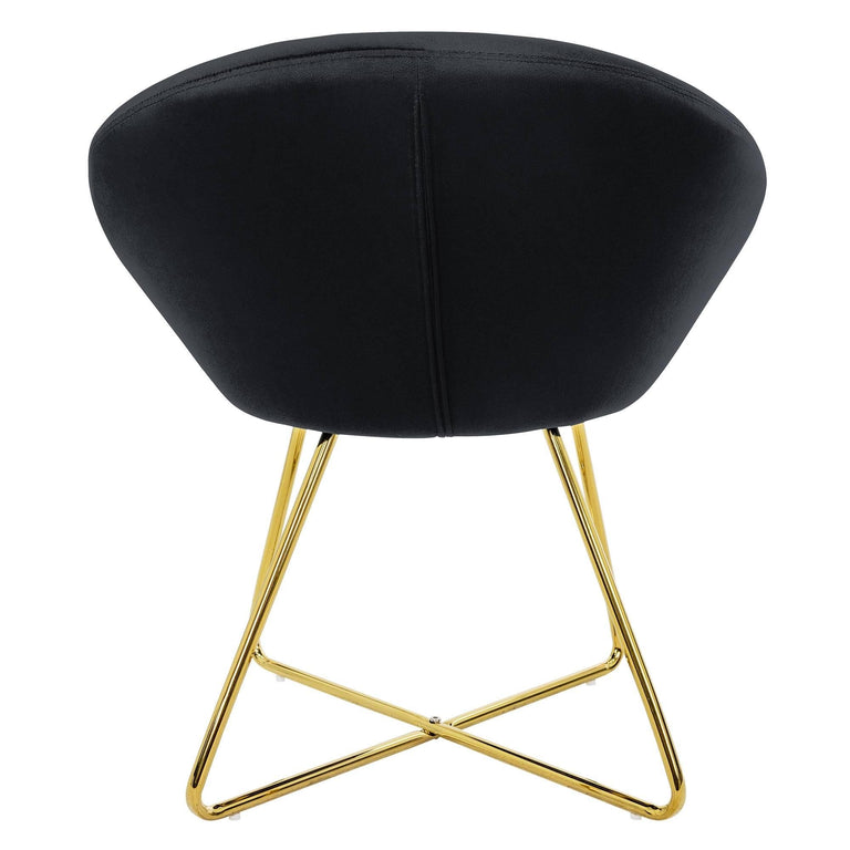 Set van 2 eetkamerstoelen Clair velvet