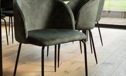 Set van 2 eetkamerstoelen Augustin velvet