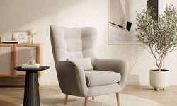 Fauteuil met hocker Verdiro velvet