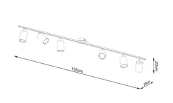 Plafondlamp Lemmi 6-lichts