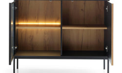 naduvi-collection-dressoir-tosena met verlichting-bruin-eikenfineer-kasten-meubels3