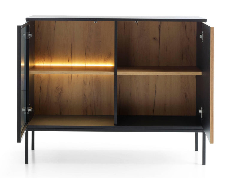 naduvi-collection-dressoir-tosena met verlichting-bruin-eikenfineer-kasten-meubels3