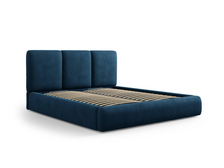 Bedframe Horizon met hoofdbord en opbergruimte chenille 160 x 200 cm