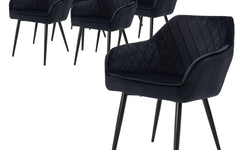 Set van 6 eetkamerstoelen Amino velvet