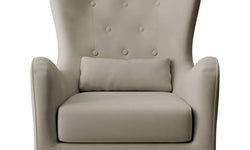 Fauteuil met hocker Casara velvet