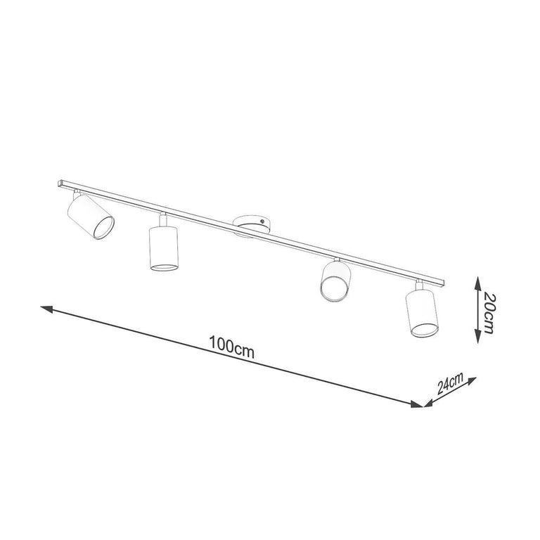 Plafondlamp Lemmi 4-lichts