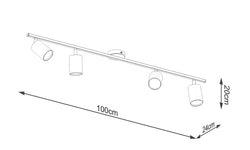 Plafondlamp Lemmi 4-lichts