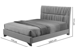 Bedframe Lea velvet 160 x 200 cm