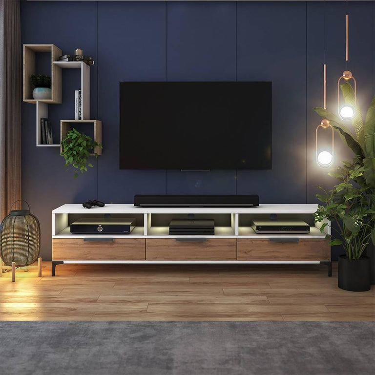 naduvi-collection-tv-meubel-rikke met verlichting-wit-eikenfineer-kasten-meubels_8004607