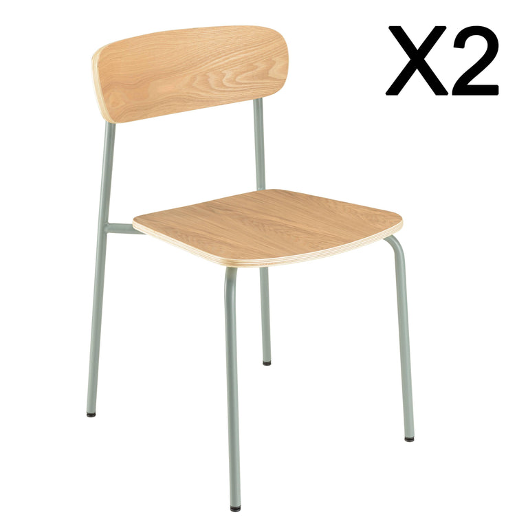 Set van 2 eetkamerstoelen Tom