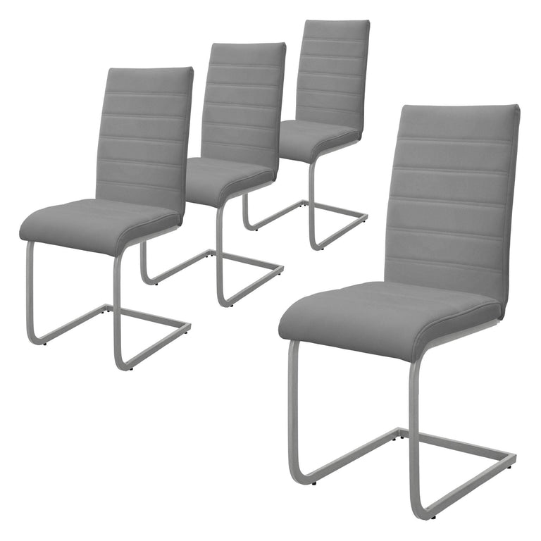 Set van 4 eetkamerstoelen Levi kunstleer