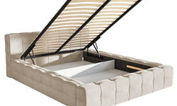 Tilly bedframe velvet met opbergvak 200 x 220 cm