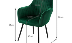 Set van 2 eetkamerstoelen Layla velvet