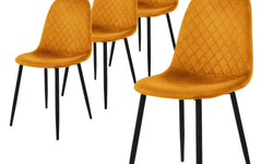 Set van 4 eetkamerstoelen Wisk velvet