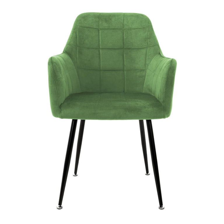 Set van 2 eetkamerstoelen Zel velvet