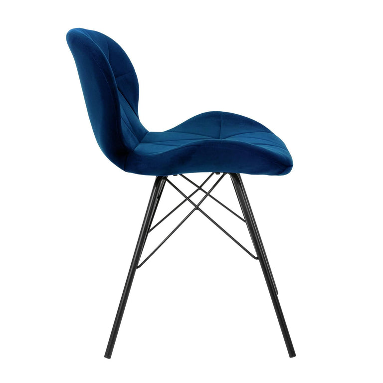 Set van 8 eetkamerstoelen Dane velvet