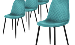 Set van 4 eetkamerstoelen Wisk velvet