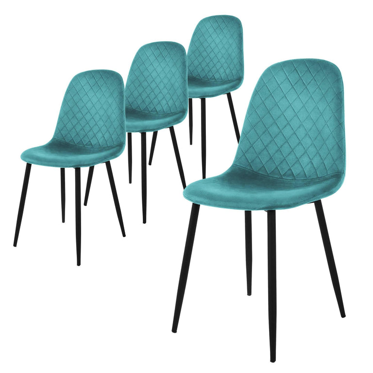 Set van 4 eetkamerstoelen Wisk velvet