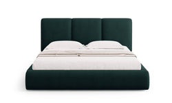 Bedframe Nicolas chenille met opbergruimte en hoofdbord 160 x 200 cm