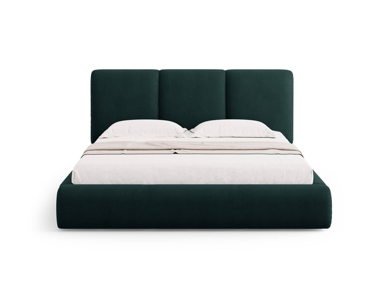 Bedframe Nicolas chenille met opbergruimte en hoofdbord 160 x 200 cm