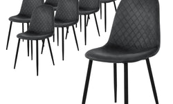 Set van 8 eetkamerstoelen Wisk velvet