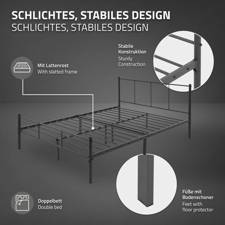 Bedframe Dallas 141 x 200 cm